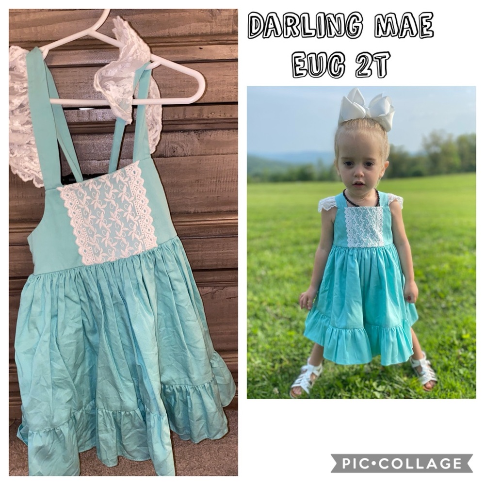 Darling Mae (ricrac ruffles sister brand) dress. Size 2t EUC just wrinkled